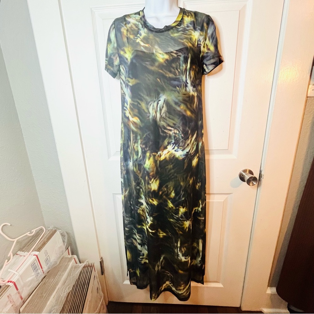 Multicolor Abstract Print Midi Dress - Picture 4 of 11